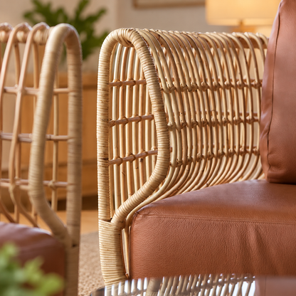 Cane Chairs for Lounge | Bamboo Chairs for Living Room - Kashvi by Akway - Furniture > Chairs