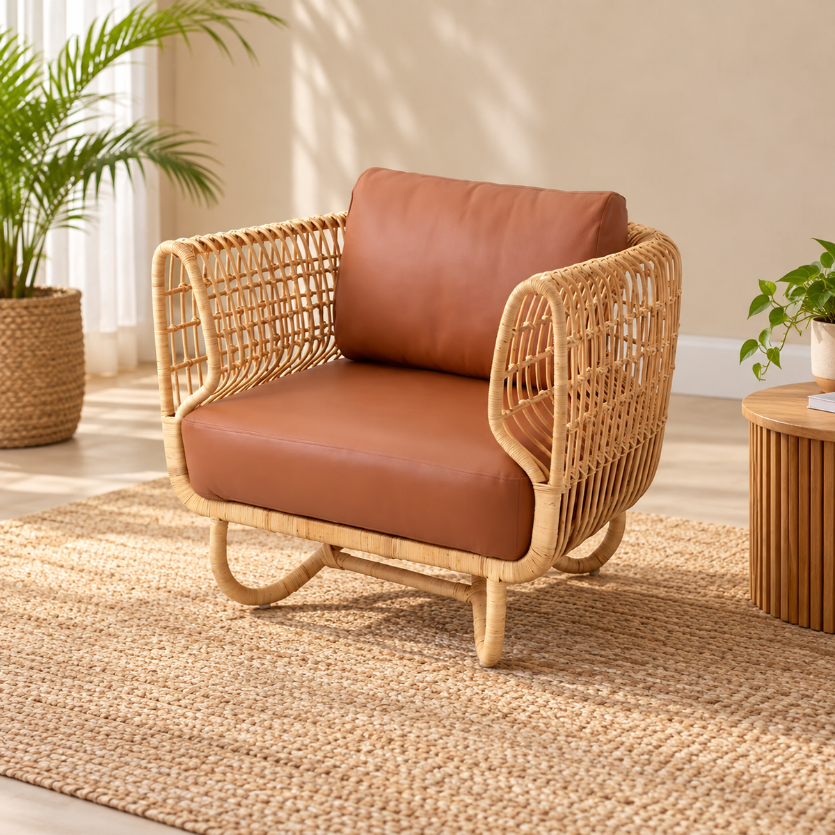 Cane Chairs for Lounge | Bamboo Chairs for Living Room - Kashvi by Akway - Furniture > Chairs