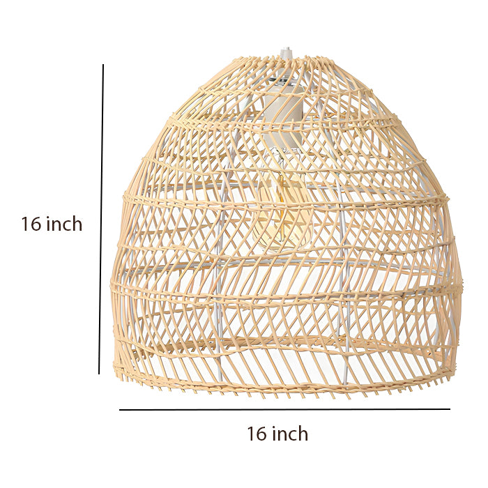 Bamboo Hanging lamp for Living Room | Rattan Pendant light | Cane ceiling light - Kevin