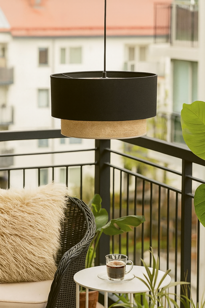 Jute Hanging Lamp | Boho Pendant Lamp for Bedroom - Keya 12 Dia x 8 Height by Akway - Image 7