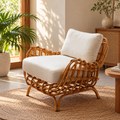 Cane Chairs for Lounge | Bamboo Chairs for Living Room - Kimaya