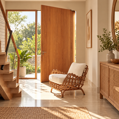Cane Chairs for Lounge | Bamboo Chairs for Living Room - Kimaya by Akway - Furniture > Chairs