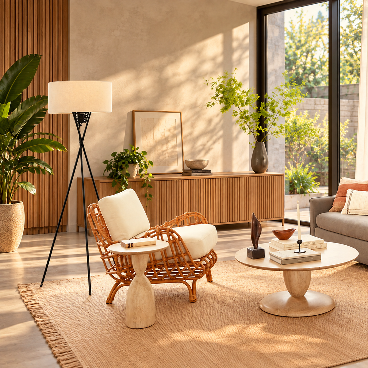 Cane Chairs for Lounge | Bamboo Chairs for Living Room - Kimaya by Akway - Furniture > Chairs