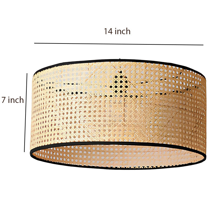 Rattan Hanging lamp for Living Room | Rattan Webbing Pendant light - Kritika