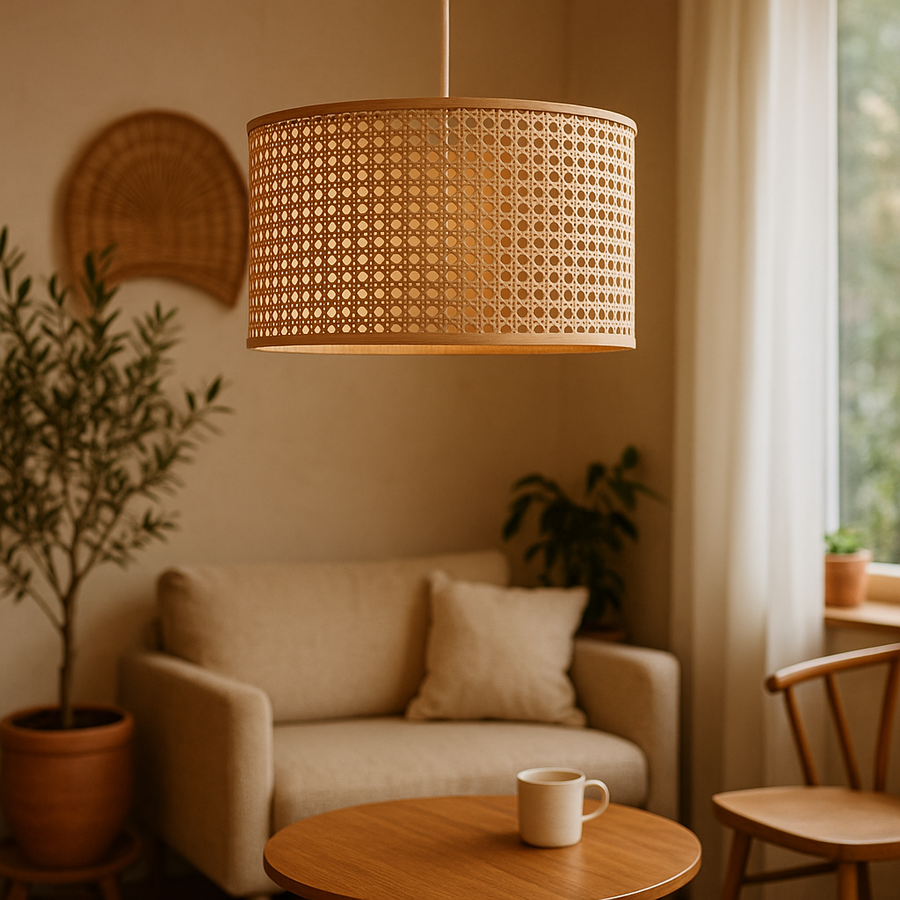 Rattan Pendant Light for Living Room 12 Inch - Aisha by Akway
