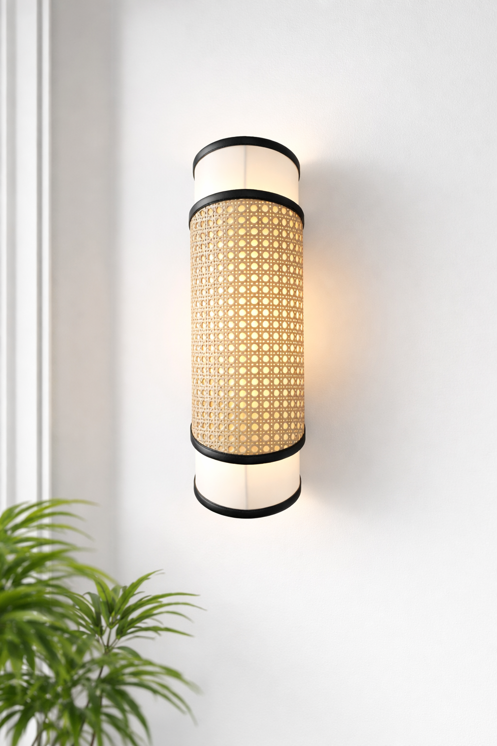 Rattan Wall Lamp | Bamboo Wall Lamp | Cane Wall Lamp - BOOKER by Akway - Image 1