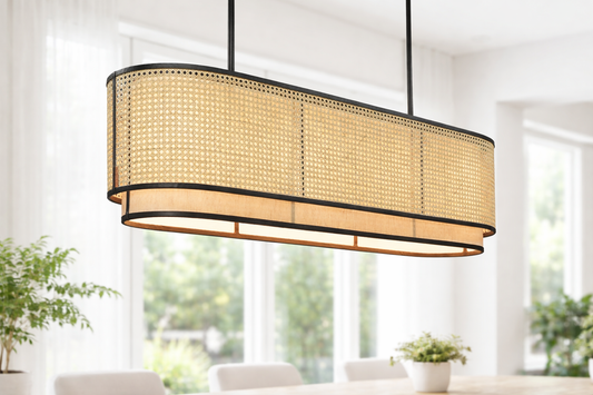 Rattan Hanging Lamp | Bamboo Hanging Lamp | Cane Hanging Lamp - JEMMA by Akway - Image 1