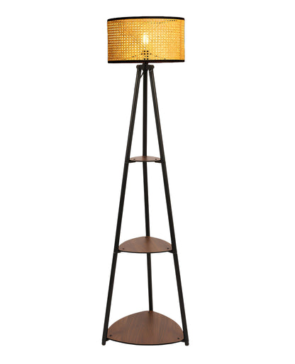 Bamboo Tripod Floor Lamp | Living Room Cane Floor Lamp | Home Rattan for Living Room | Standing Lamp Wooden Floor Standing...