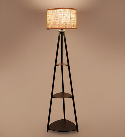 Bamboo Tripod Floor Lamp | Living Room Cane Floor Lamp | Home Rattan for Living Room | Standing Lamp Wooden Floor Standing...