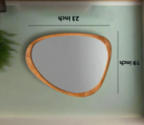 Bamboo Wall Mirror for living room | Cane Wall Mirror | Rattan Mirror - Rviavya by Akway