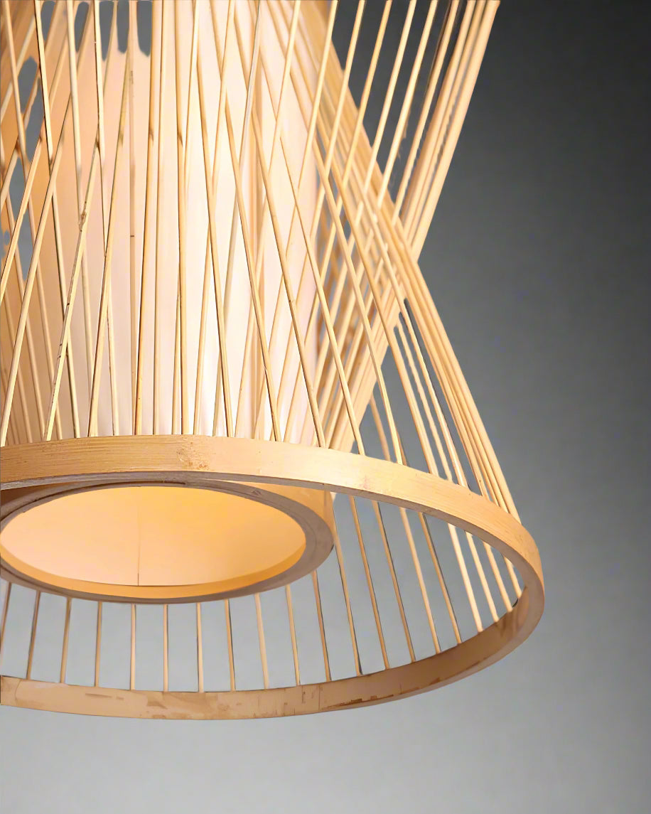 Rattan Hanging lamp for Living Room | Cane Pendant light | Wicker ceiling light - Cadley