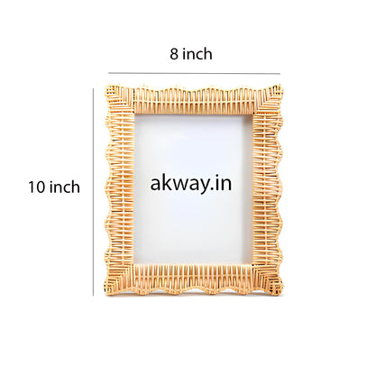 Rattan Photo Frame | Cane Photo Frame | Bamboo Photo Frame - Rebecca