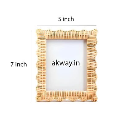 Rattan Photo Frame | Cane Photo Frame | Bamboo Photo Frame - Rebecca