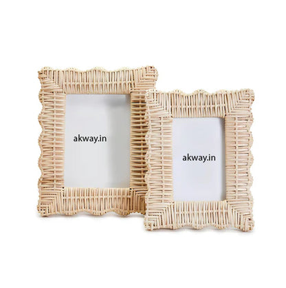 Rattan Photo Frame | Cane Photo Frame | Bamboo Photo Frame - Rebecca