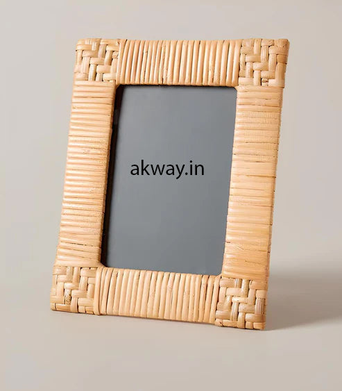Rattan Photo Frame | Cane Photo Frame | Bamboo Photo Frame - Ishana - Akway Uncategorized (Image 2)