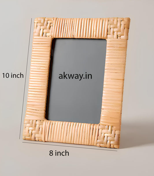 Rattan Photo Frame | Cane Photo Frame | Bamboo Photo Frame - Ishana - Akway Uncategorized (Image 3)