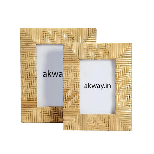 Rattan Photo Frame | Cane Photo Frame | Bamboo Photo Frame - Ananya