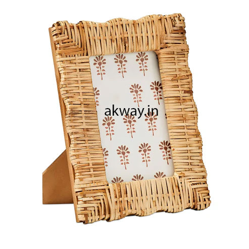 Rattan Photo Frame | Cane Photo Frame | Bamboo Photo Frame - Larisa