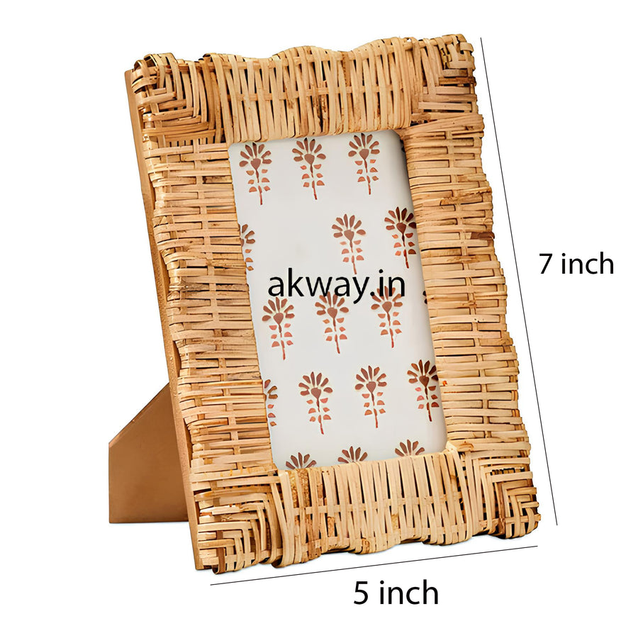 Rattan Photo Frame | Cane Photo Frame | Bamboo Photo Frame - Larisa - Akway Uncategorized (Image 4)
