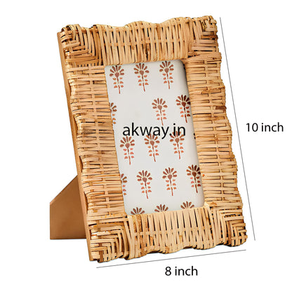 Rattan Photo Frame | Cane Photo Frame | Bamboo Photo Frame - Larisa