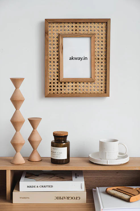 Rattan Photo Frame | Cane Photo Frame | Bamboo Photo Frame - Ishita - Akway Uncategorized (Image 3)