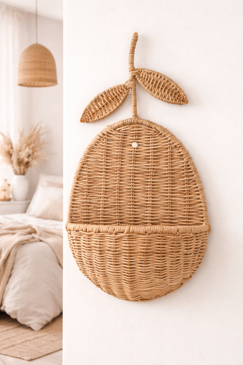 Rattan Wall Plant Pots | Cane Wall Flower Pots | Bamboo Wall Planters - Krisha - Akway