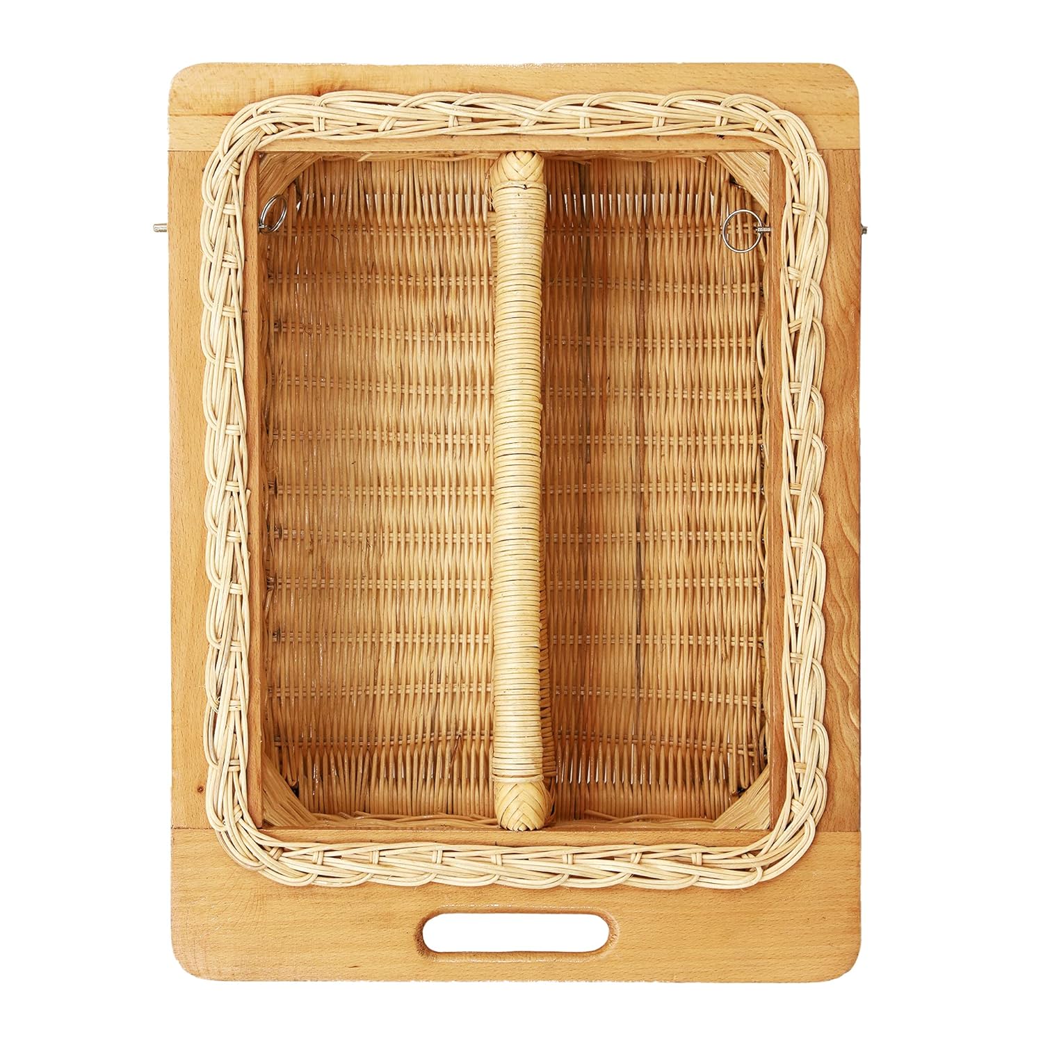 Wicker Basket for Modular Kitchen | Pull Out Wicker Basket 16.5 x 20 x 8 - Saira