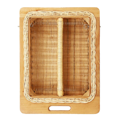 Wicker Basket for Modular Kitchen | Pull Out Wicker Basket 16.5 x 20 x 8 - Saira