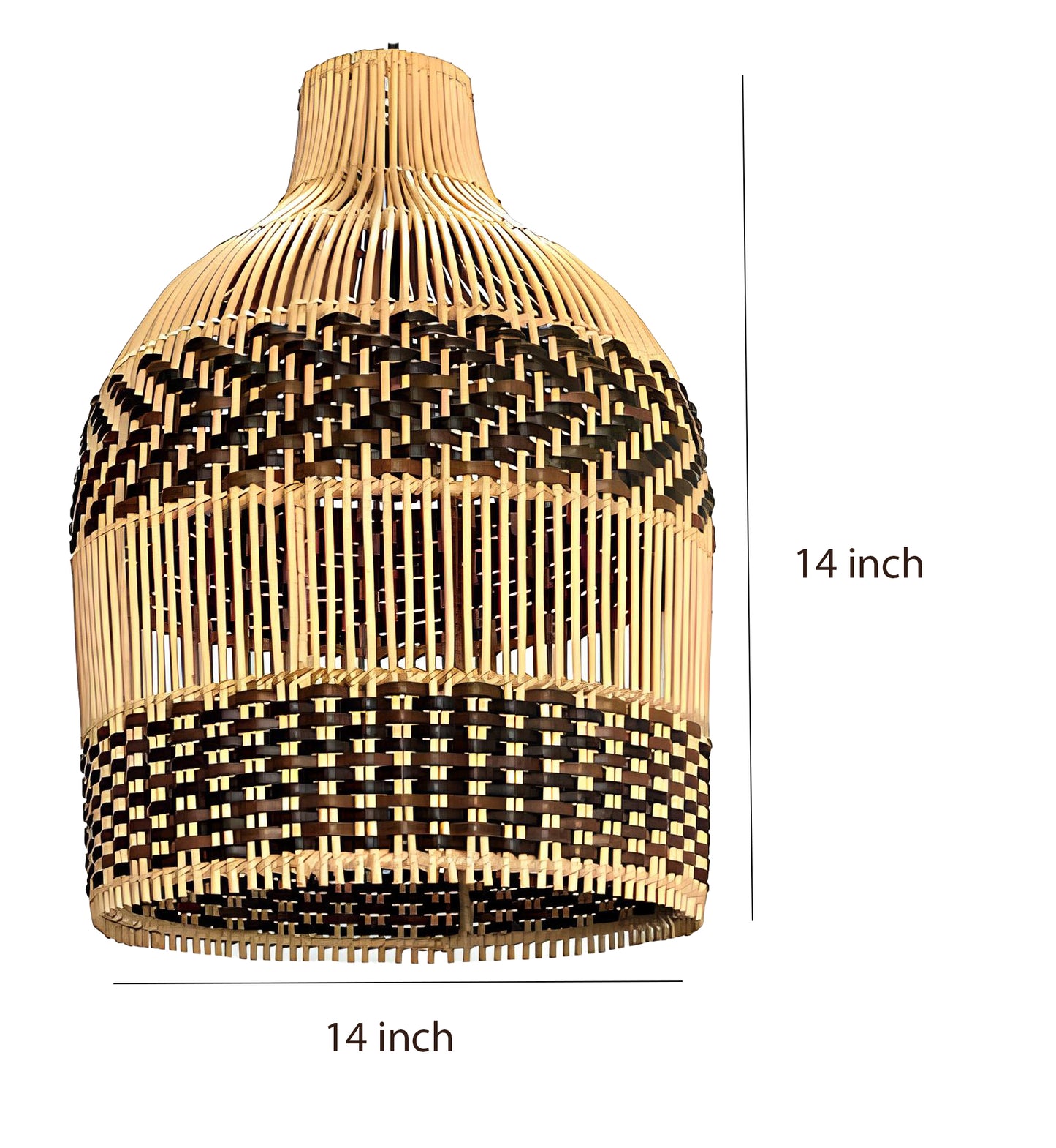 Bamboo Hanging lamp for Living Room | Rattan Pendant light | Cane ceiling light - Ranbir