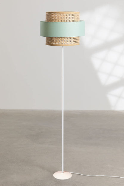 Rattan Cane Webbing Floor Lamp | Bamboo Floor Lamp| Cane Floor Lamp - Aarti by Akway - Lighting > Floor Lamps