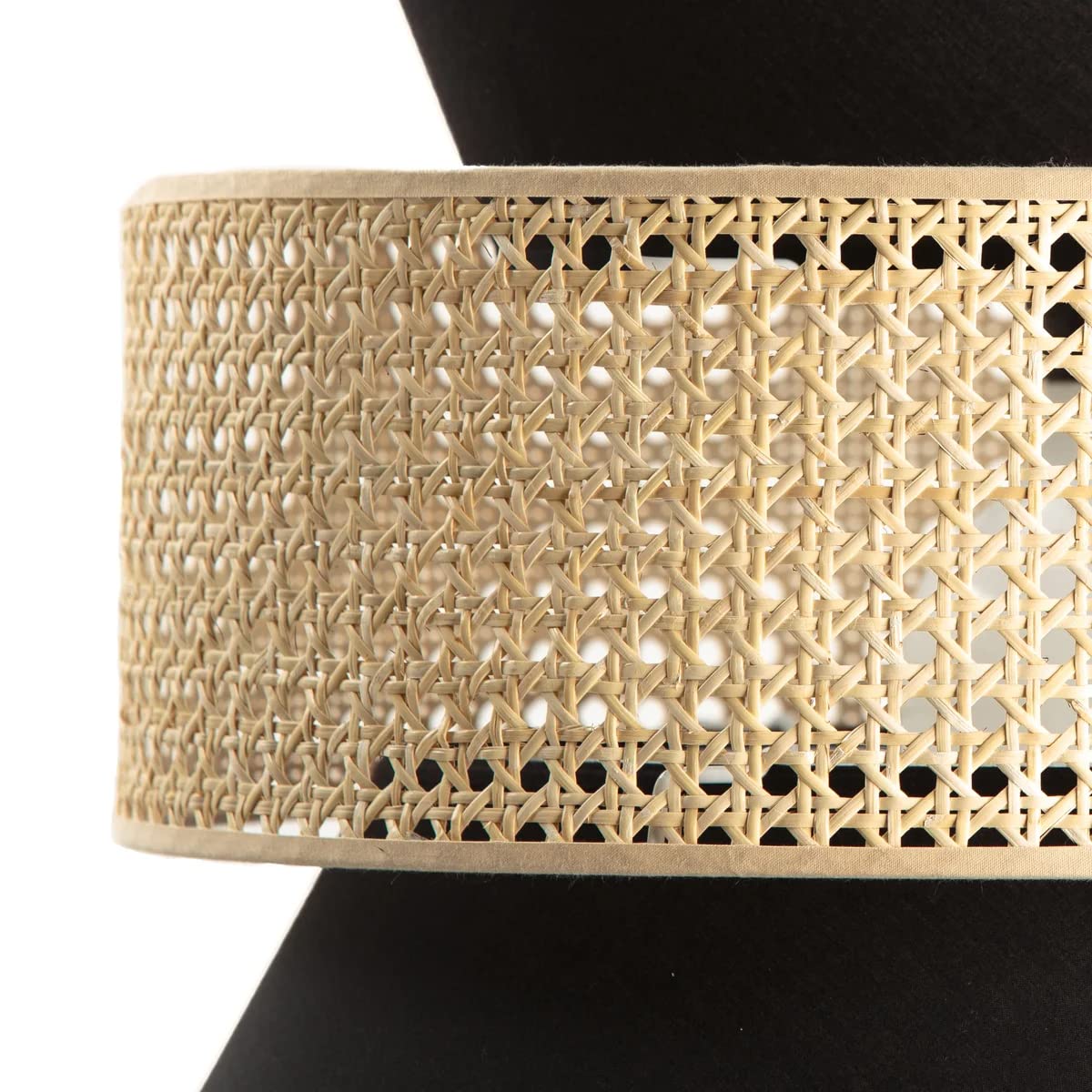 Rattan Cane Webbing Floor Lamp Bamboo Floor Lamp Cane Floor Lamp (Cone Shaped) -Abriana by Akway - Lighting > Floor Lamps