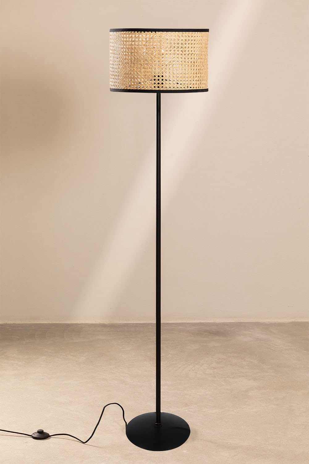 Rattan Cane Webbing Floor Lamp Bamboo Floor Lamp Cane Floor Lamp-Astrid by Akway - Lighting > Floor Lamps