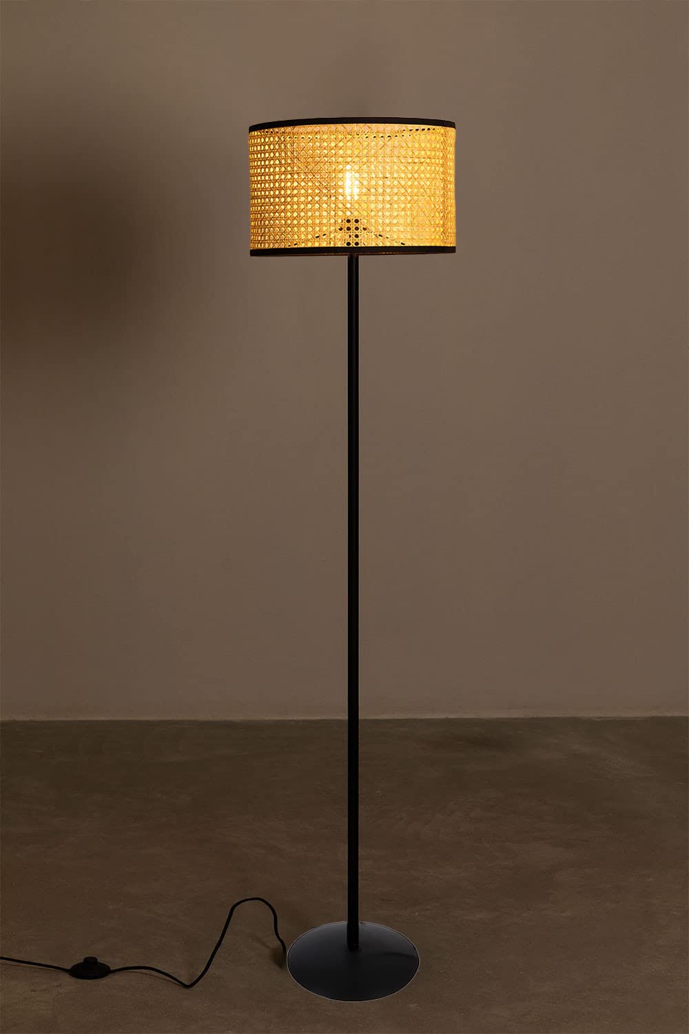 Rattan Cane Webbing Floor Lamp Bamboo Floor Lamp Cane Floor Lamp-Astrid by Akway - Lighting > Floor Lamps