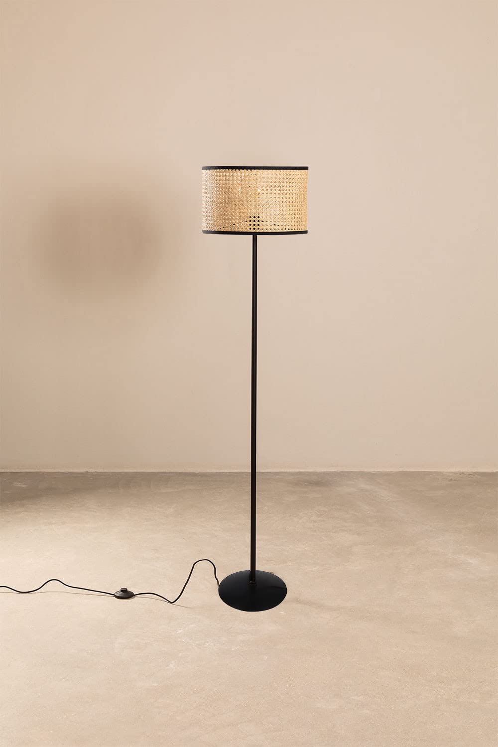 Rattan Cane Webbing Floor Lamp Bamboo Floor Lamp Cane Floor Lamp-Astrid by Akway - Lighting > Floor Lamps