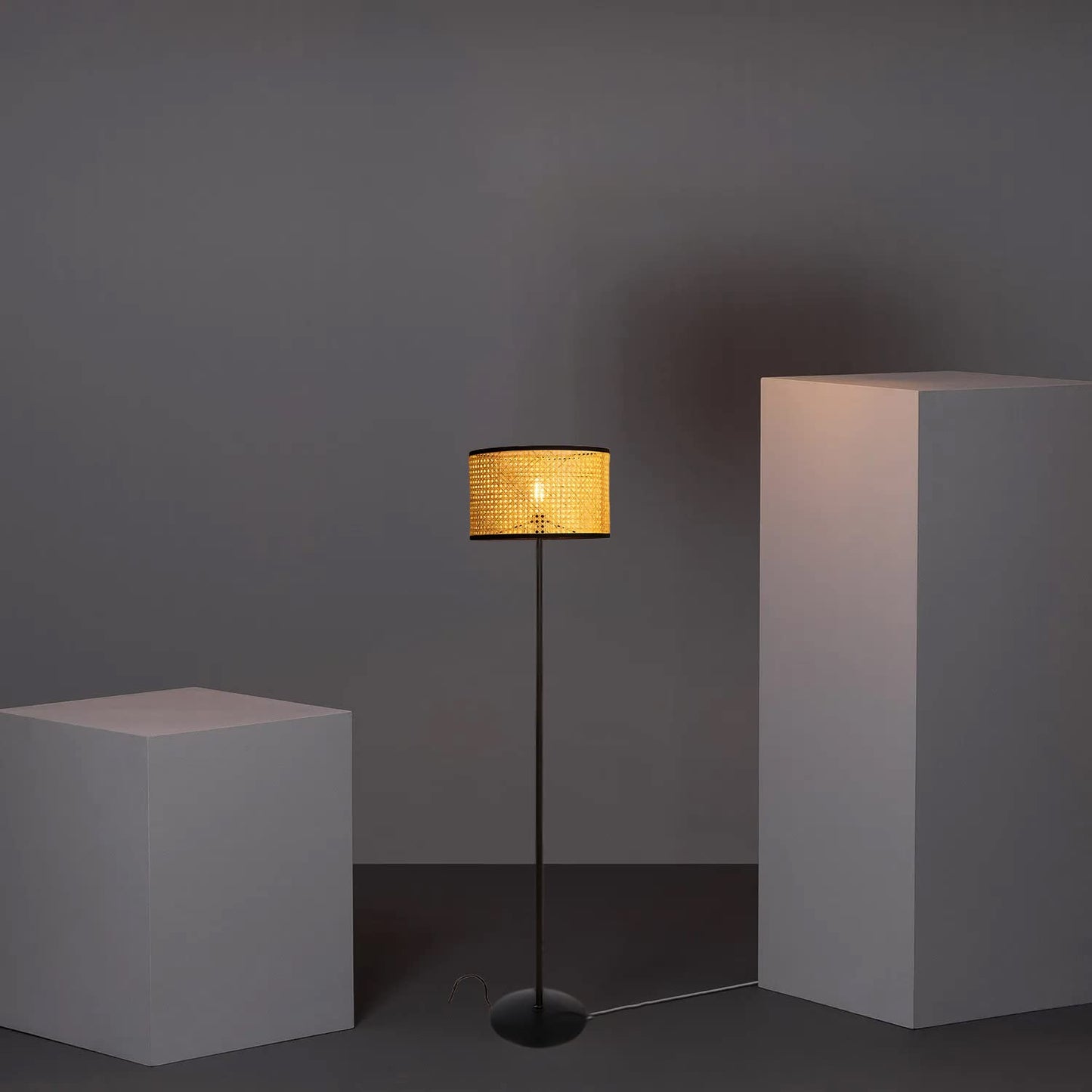 Rattan Cane Webbing Floor Lamp Bamboo Floor Lamp Cane Floor Lamp-Astrid by Akway - Lighting > Floor Lamps