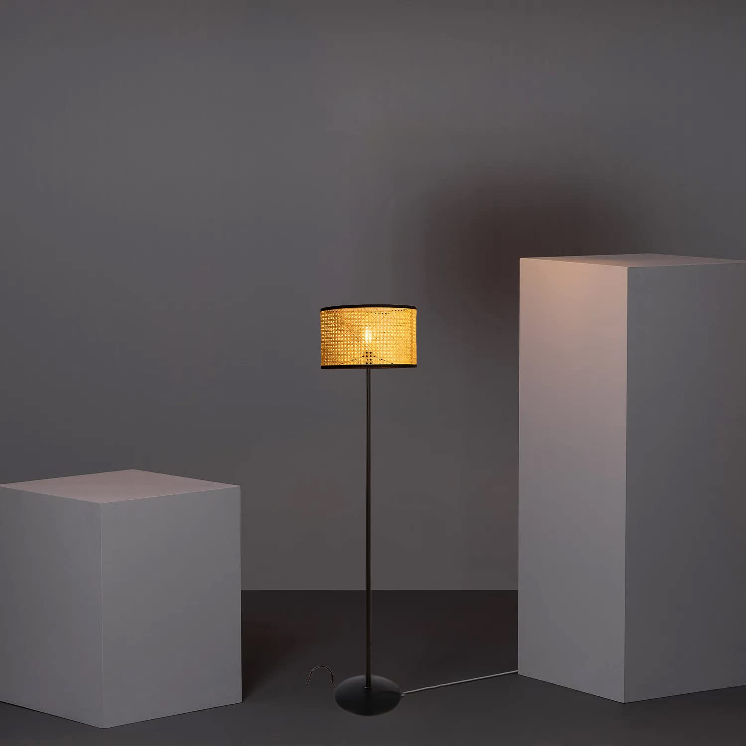 Rattan Cane Webbing Floor Lamp Bamboo Floor Lamp Cane Floor Lamp-Astrid by Akway - Lighting > Floor Lamps