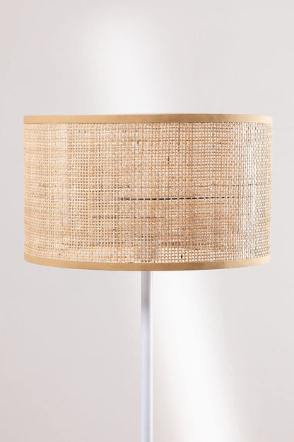 AKWAY Rattan Cane Webbing Floor Lamp Bamboo Floor Lamp for Living Room Cane Floor Lamp Standing Lamp Wooden Standing lamp...