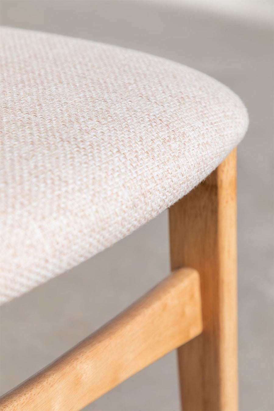 Rattan Dining Chair Teak Wood Finish | Woven Chair For Study Teak Wood Finish | Cane chair for Dining - Leivel by Akway