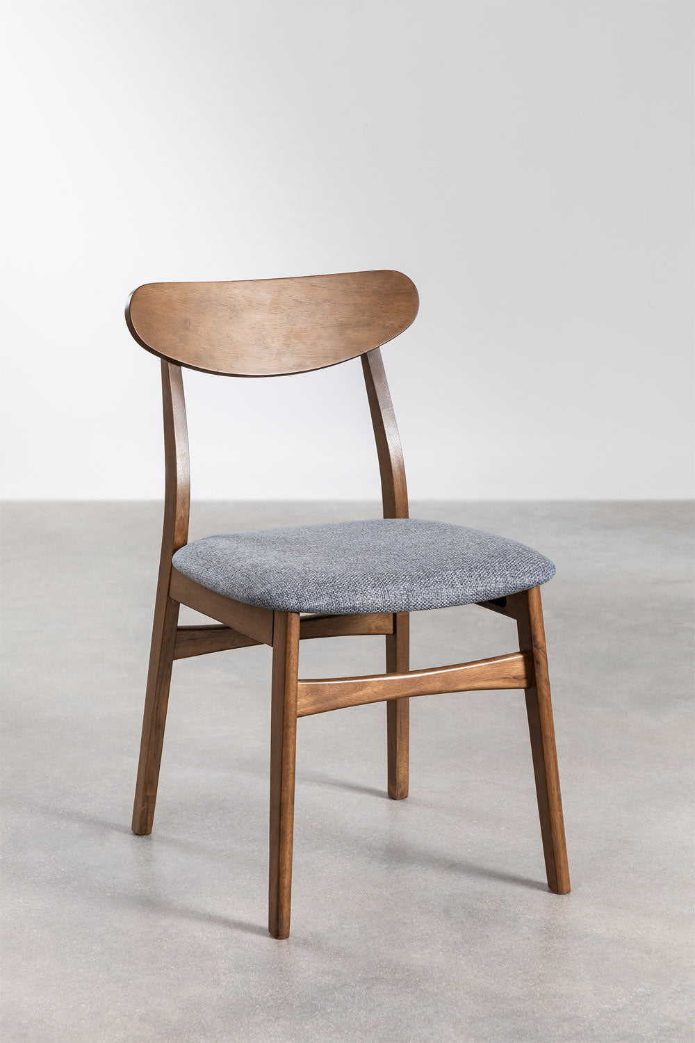 Rattan Dining Chair Teak Wood Finish | Woven Garden Chair For Study Teak Wood Finish | Cane Dining chair - Cloda by Akway