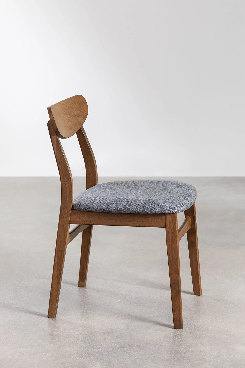 Rattan Dining Chair Teak Wood Finish | Woven Garden Chair For Study Teak Wood Finish | Cane Dining chair - Cloda by Akway