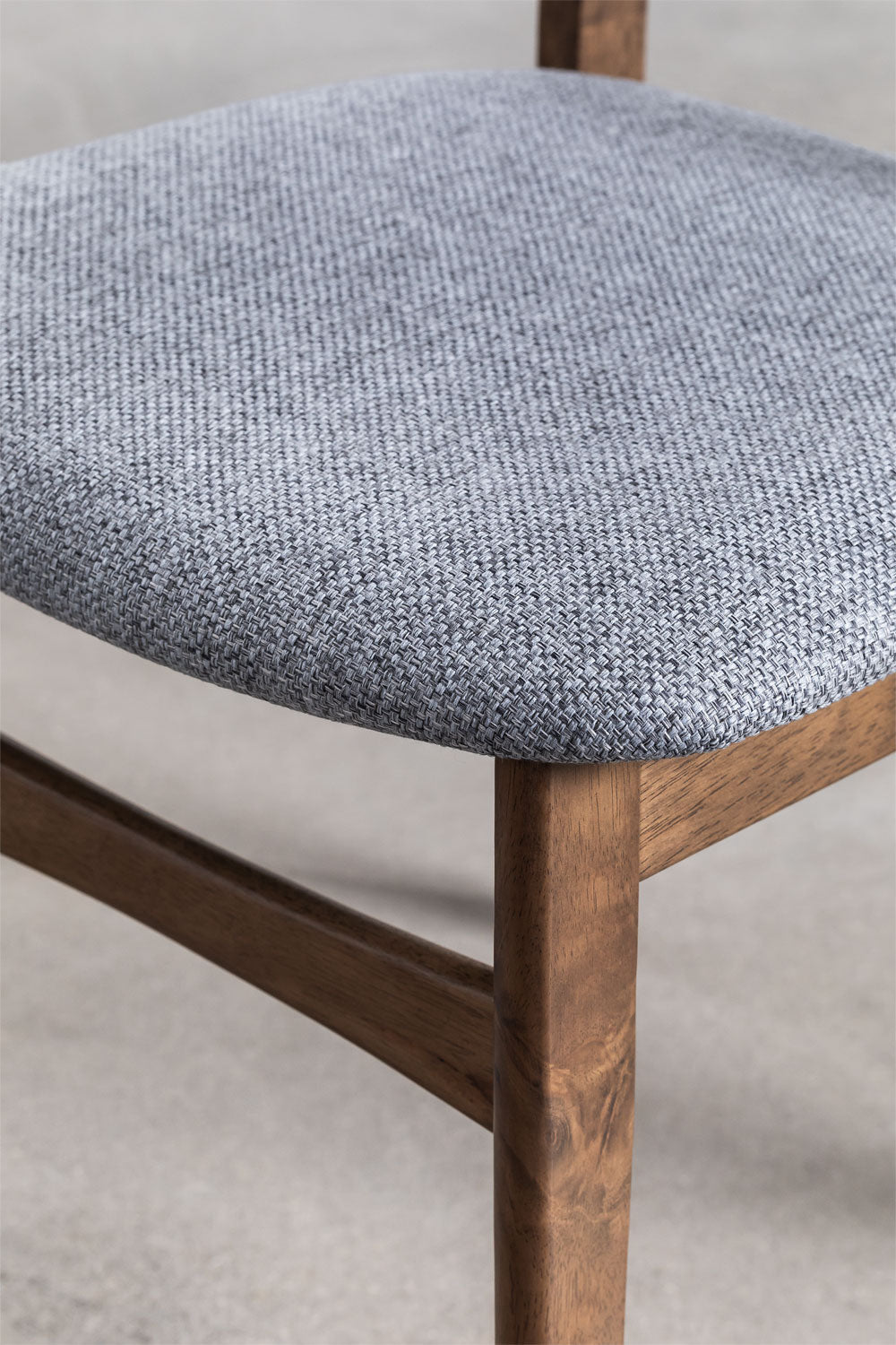 Rattan Dining Chair Teak Wood Finish | Woven Garden Chair For Study Teak Wood Finish | Cane Dining chair - Cloda by Akway
