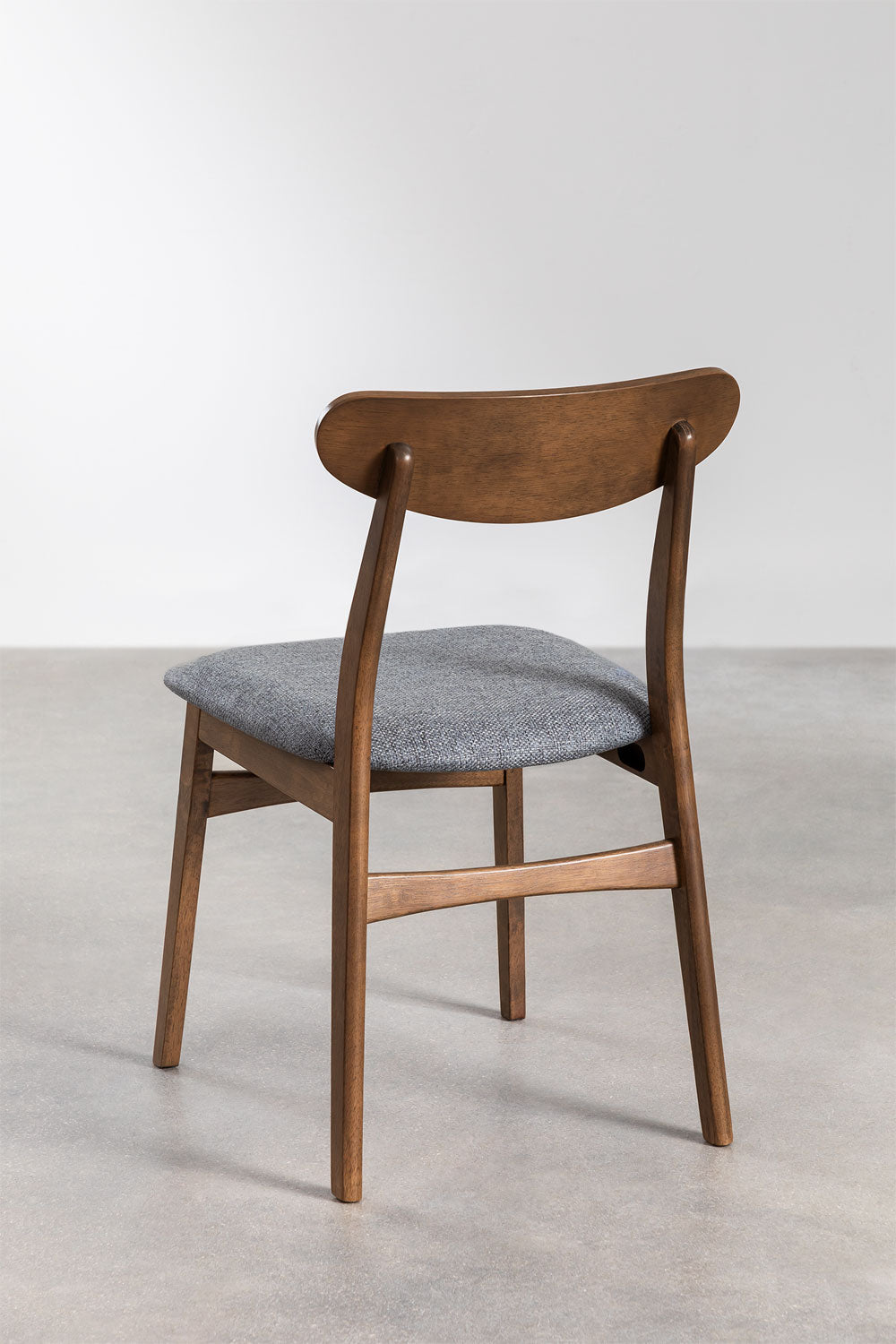 Rattan Dining Chair Teak Wood Finish | Woven Garden Chair For Study Teak Wood Finish | Cane Dining chair - Cloda by Akway