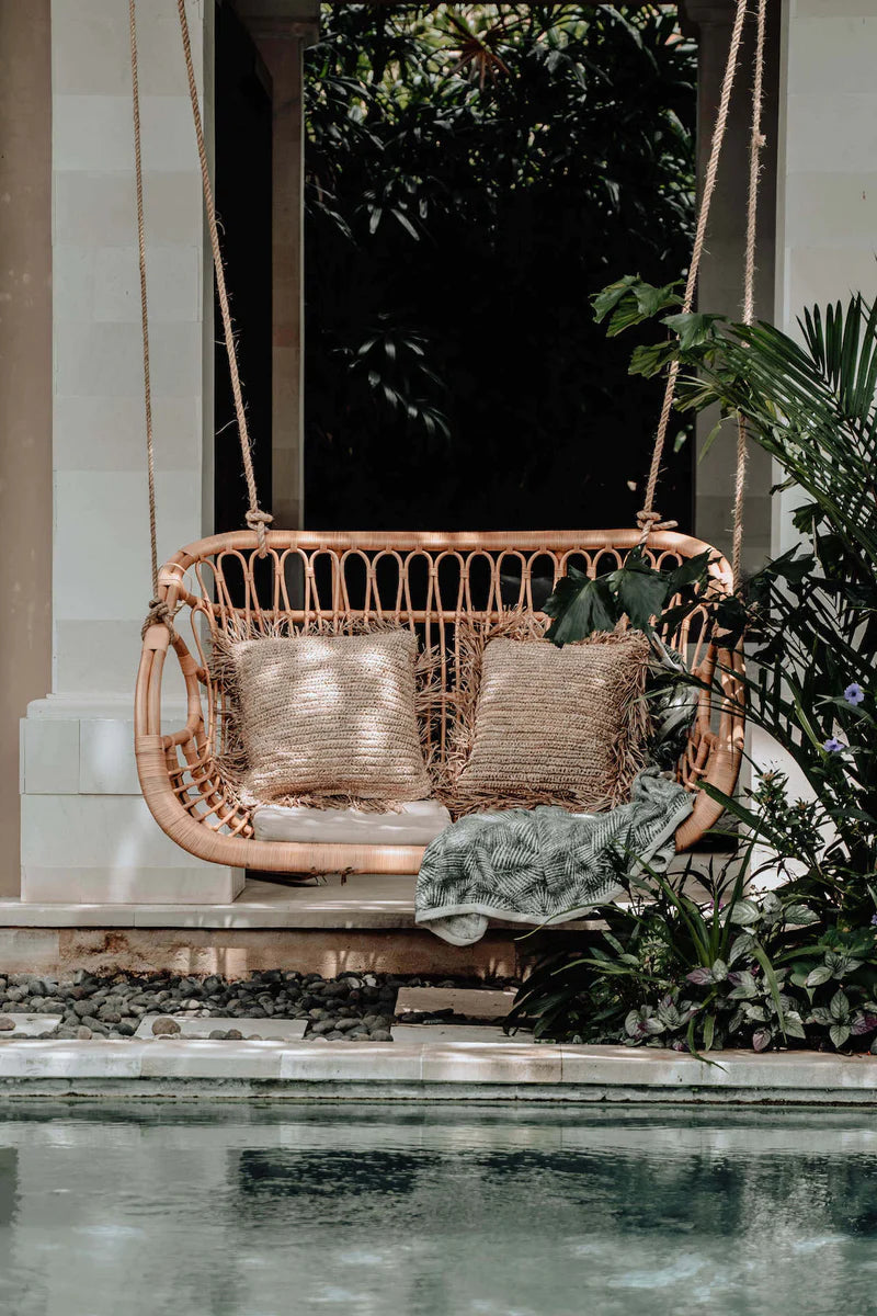 Rattan Bamboo Swing Chair for Balcony & Patio - Kaia | Akway