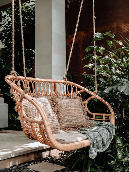 Rattan Bamboo Swing Chair for Balcony & Patio - Kaia | Akway