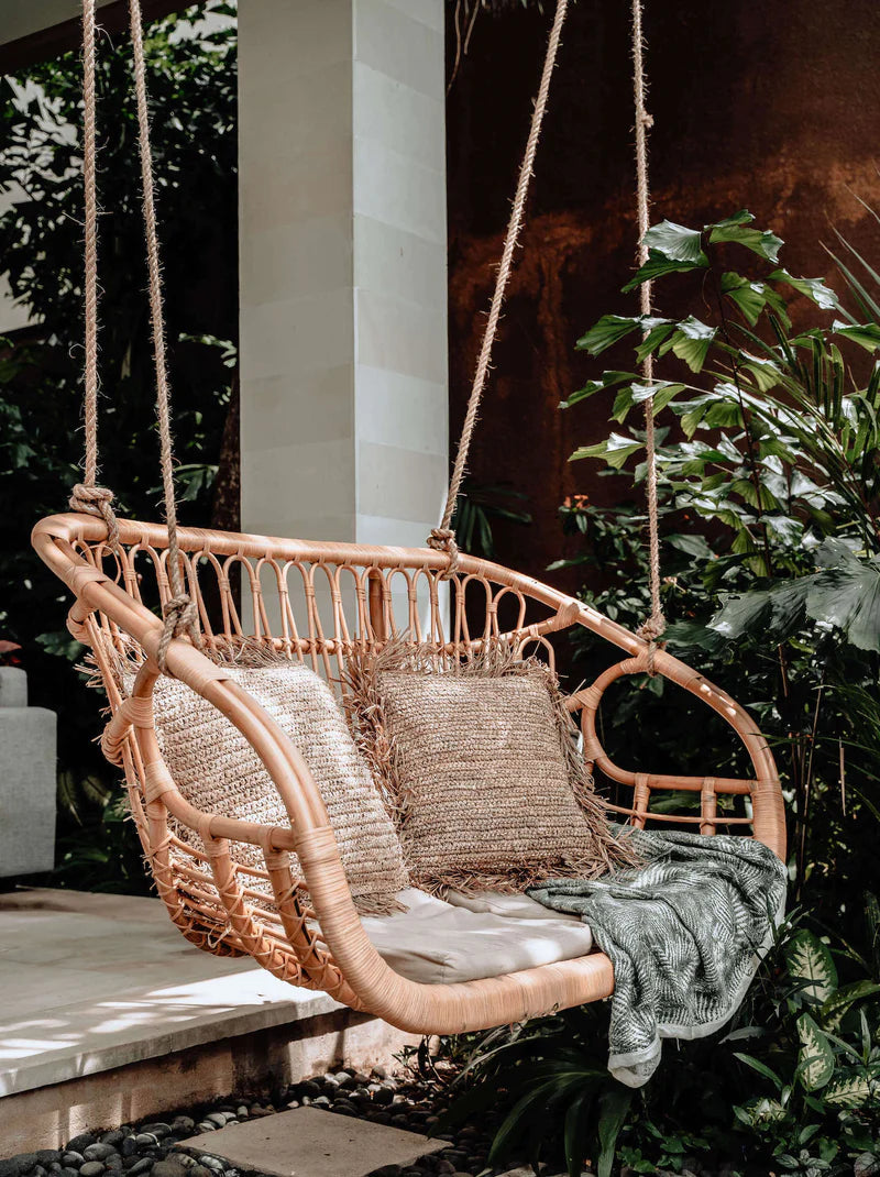 Rattan Bamboo Swing Chair for Balcony & Patio - Kaia | Akway