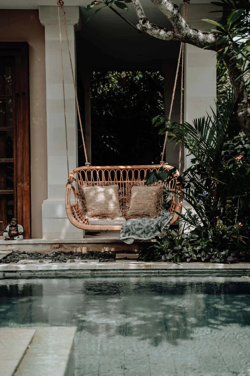 Rattan Bamboo Swing Chair for Balcony & Patio - Kaia | Akway