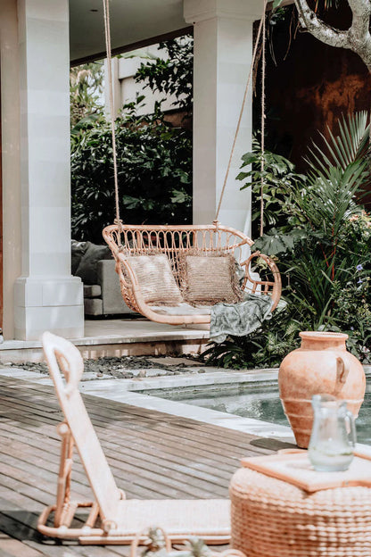 Rattan Bamboo Swing Chair for Balcony & Patio - Kaia | Akway