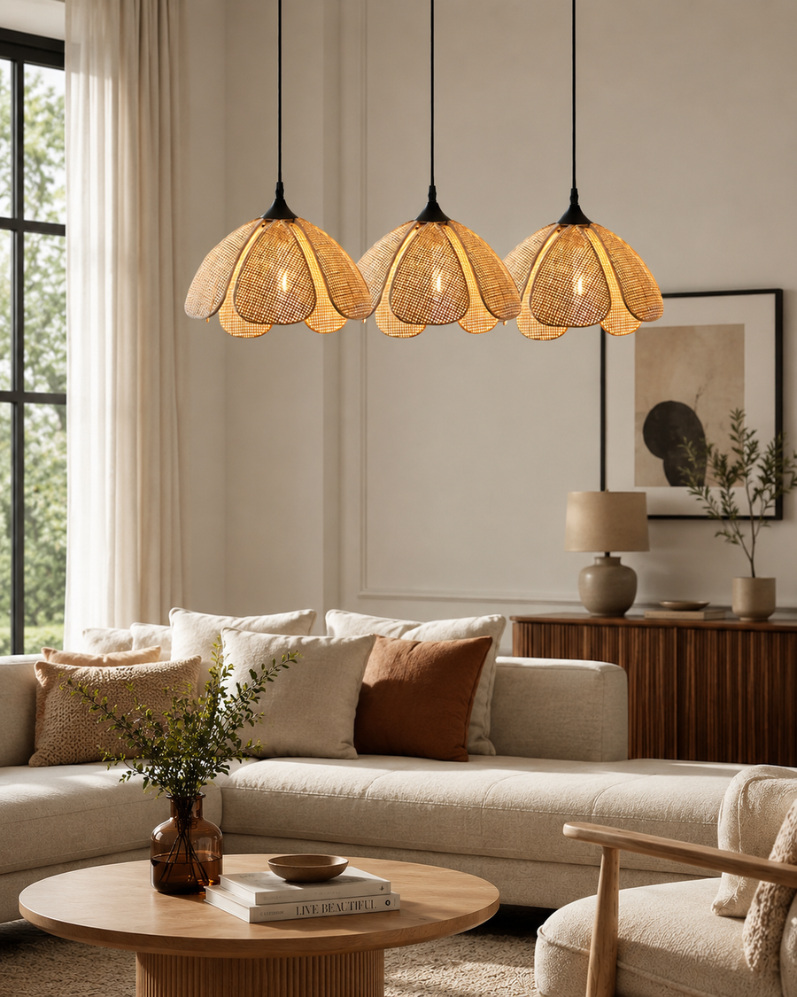 Rattan Hanging  Light for Living Room - ROGAN