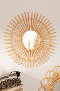 Rattan Wall Mirror for Living Room - Kirti