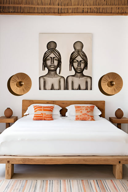Bamboo Wall lamps For Living Room | Rattan Wall scones | Wicker Wall Lamps | Cane Wall Scones - Hem